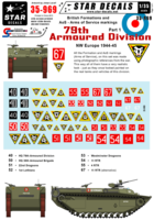 British 79th Armoured Division Formation & AoS markings. - Image 1