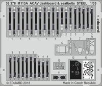 M113A ACAV dashboard & seatbelts STEEL  AFV CLUB - Image 1