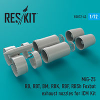 MiG-25 RB, RBT, BM, RBK, RBF, RBSh Foxbat exhaust nozzles for ICM Kit - Image 1