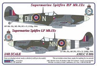 Supermarine Spitfire Mk.IXc - 2 decal versions : DU-N and NN-N