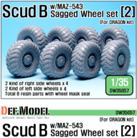Scud B w/MAZ-543 Sagged Wheel set 2 (for Dragon 1/35) - Image 1