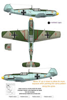 Messerschmitt Bf-109E-3/E-4 - camouflage pattern paint masks (for Airfix and Heller kits) - Image 1